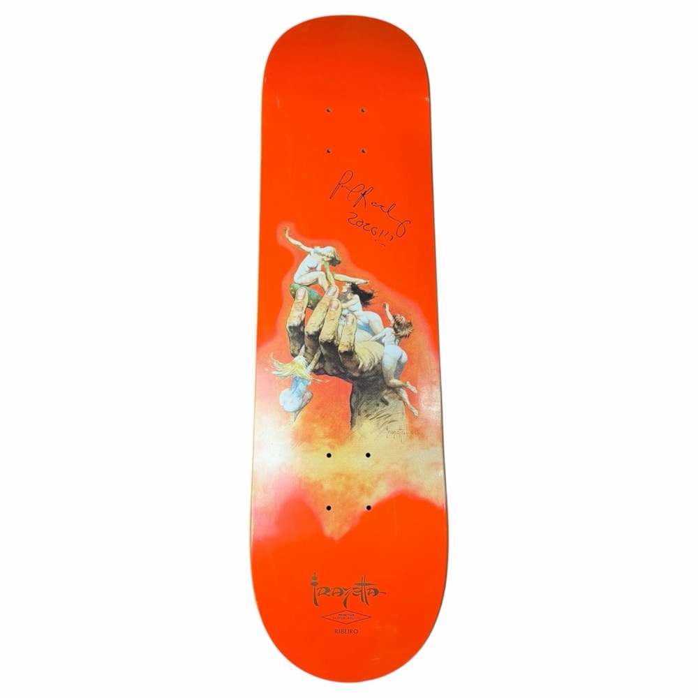 SIGNED Primitive Ribeiro Reassembled Man Paul Rodriguez Orange Skateboard Deck